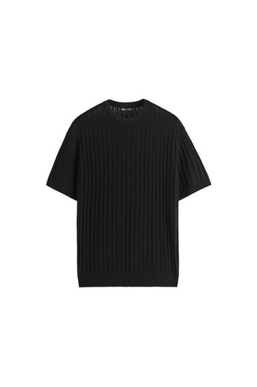 CROCHET KNIT T-SHIRT