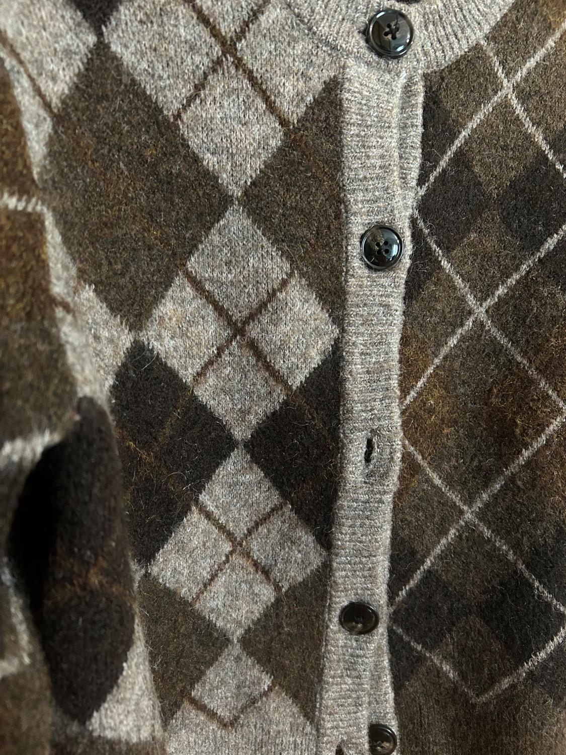 ARGYLE KNIT CARDIGAN - Image 4