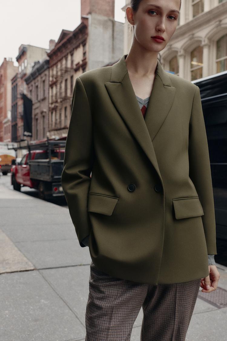 VESTE OVERSIZE À BOUTONNAGE CROISÉ