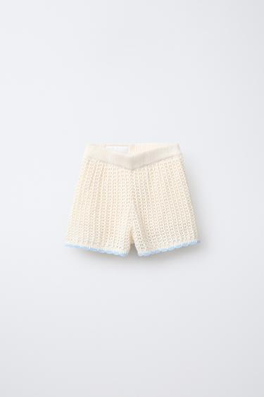BERMUDA EN MAILLE - Écru de Zara