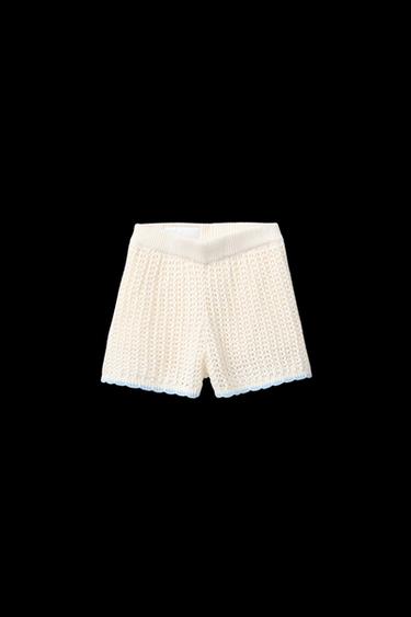 Zara KNIT SHORTS - Ecru - Image 0