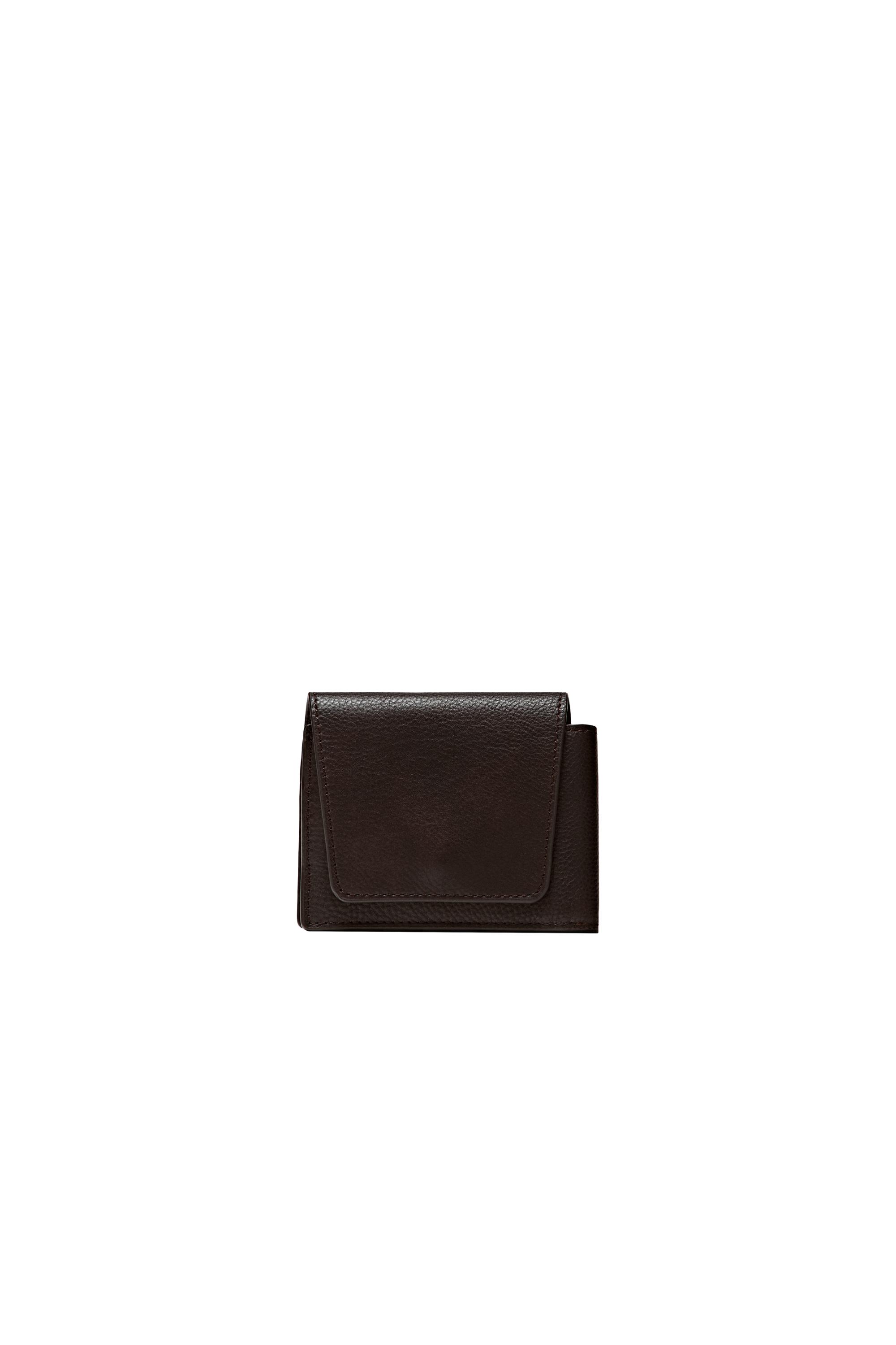 Nappa leather flap wallet — Brown