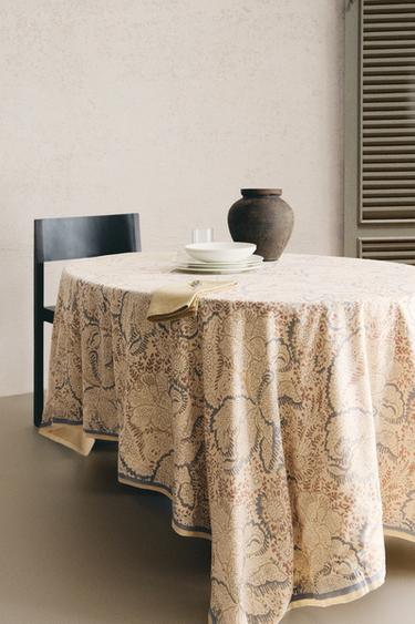 NAPPE IMPRIMÉ FLEUR ET PAISLEY - Bleu clair de Zara - Image 5