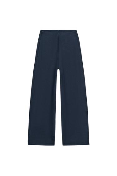 PANTALON BALLOON INTERLOCK - Bleu marine de Zara