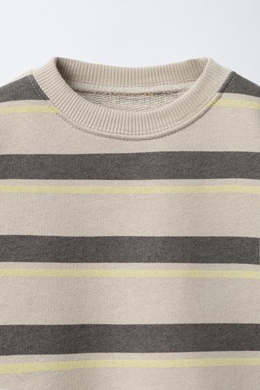 STRIPED SWEATSHIRT - Beige by Zara - Image 2