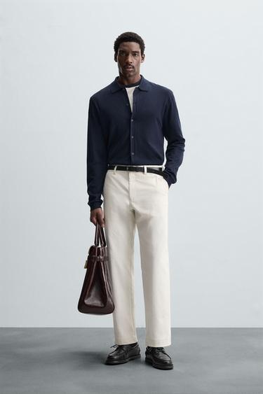 QUICK DRY CHINO TROUSERS - Oyster-white by Zara - Image 0