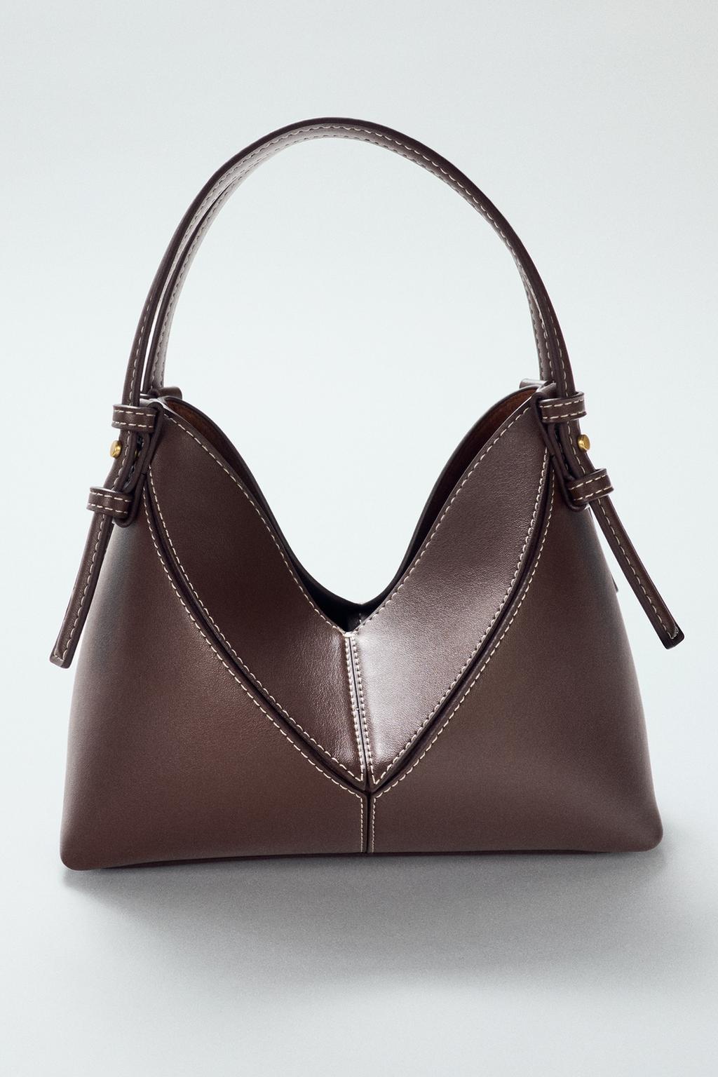 MINI BUCKET BAG WITH TOPSTITCHING