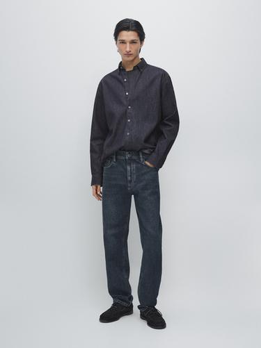 Zara Regular fit denim shirt - Blue - Image 0