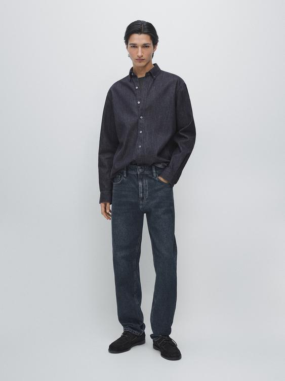 Regular fit denim shirt
