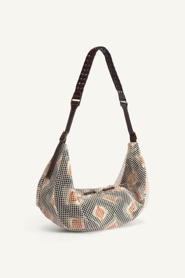 Zara WOVEN SHOULDER BAG LIMITED EDITION - Multi-color