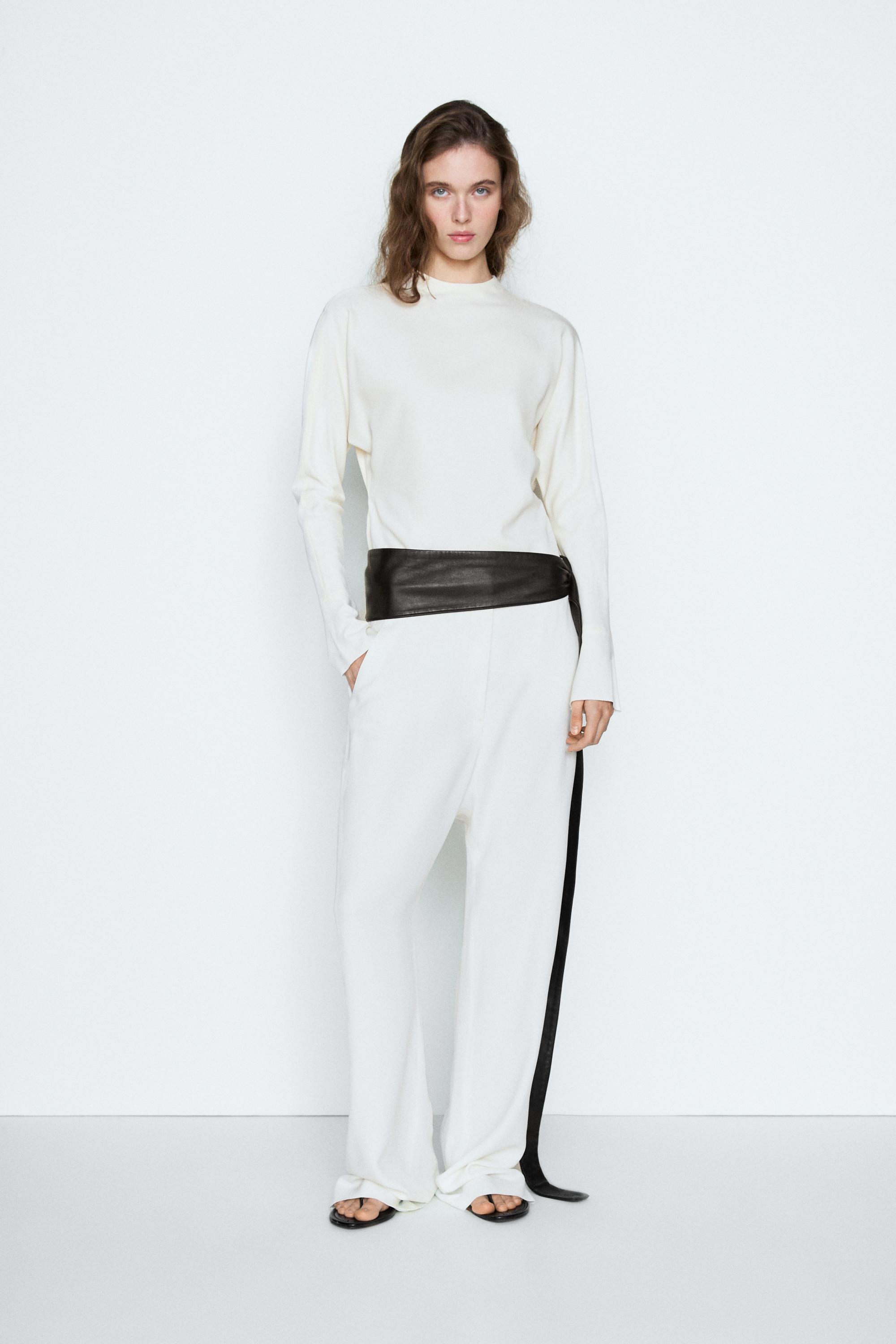 Flowing smart trousers - STUDIO — Ecru