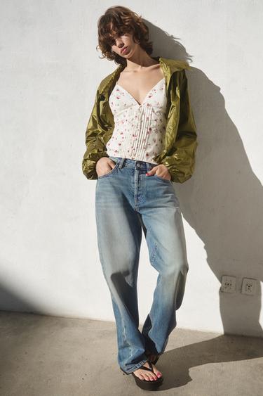 TOP NA RAMÍNKA SE SKLADY - Přírodní / Červená od Zara