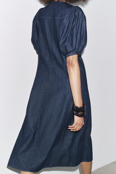 ROBE EN JEAN ZW COLLECTION - Bleu de Zara - Image 2