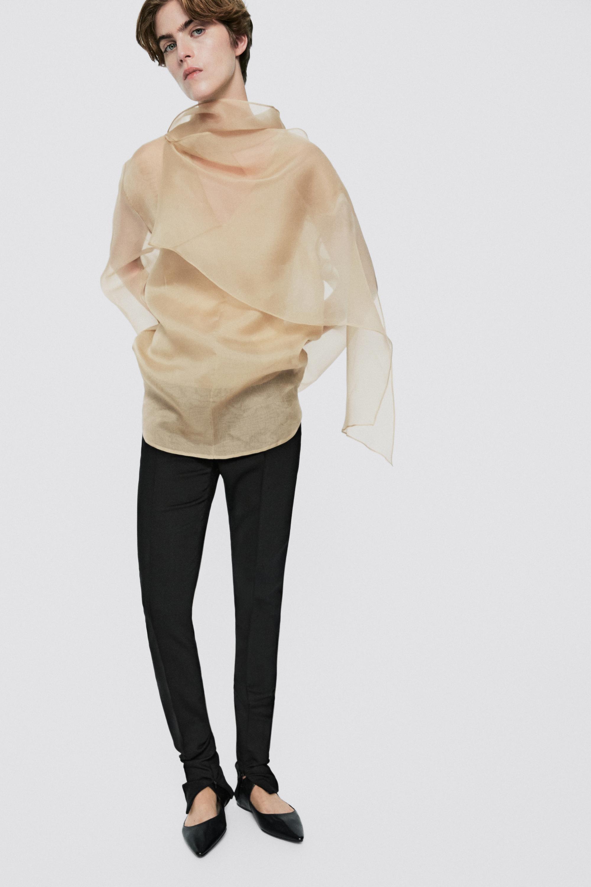 Blouse fluide organza détail foulard - LIMITED EDITION
