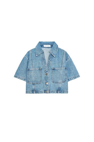 Z1975 CROP DENIM SHIRT