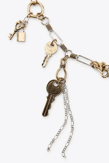 CONTRASTING METAL KEY BELT - Gold / Silver by Zara - Image 6