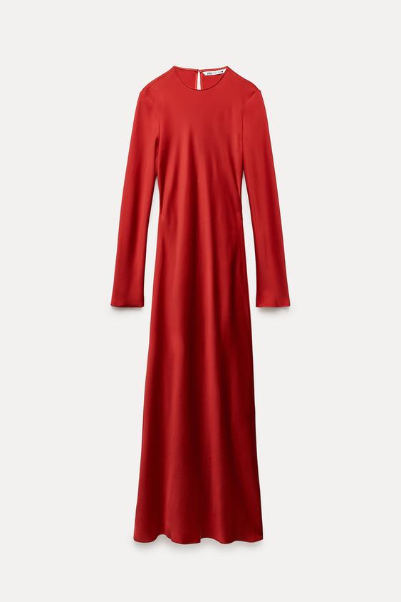 Vestido Drapeado Vermelho  ZARA Mulher Vestidos & Macacões ⋆ Benny Mintjes