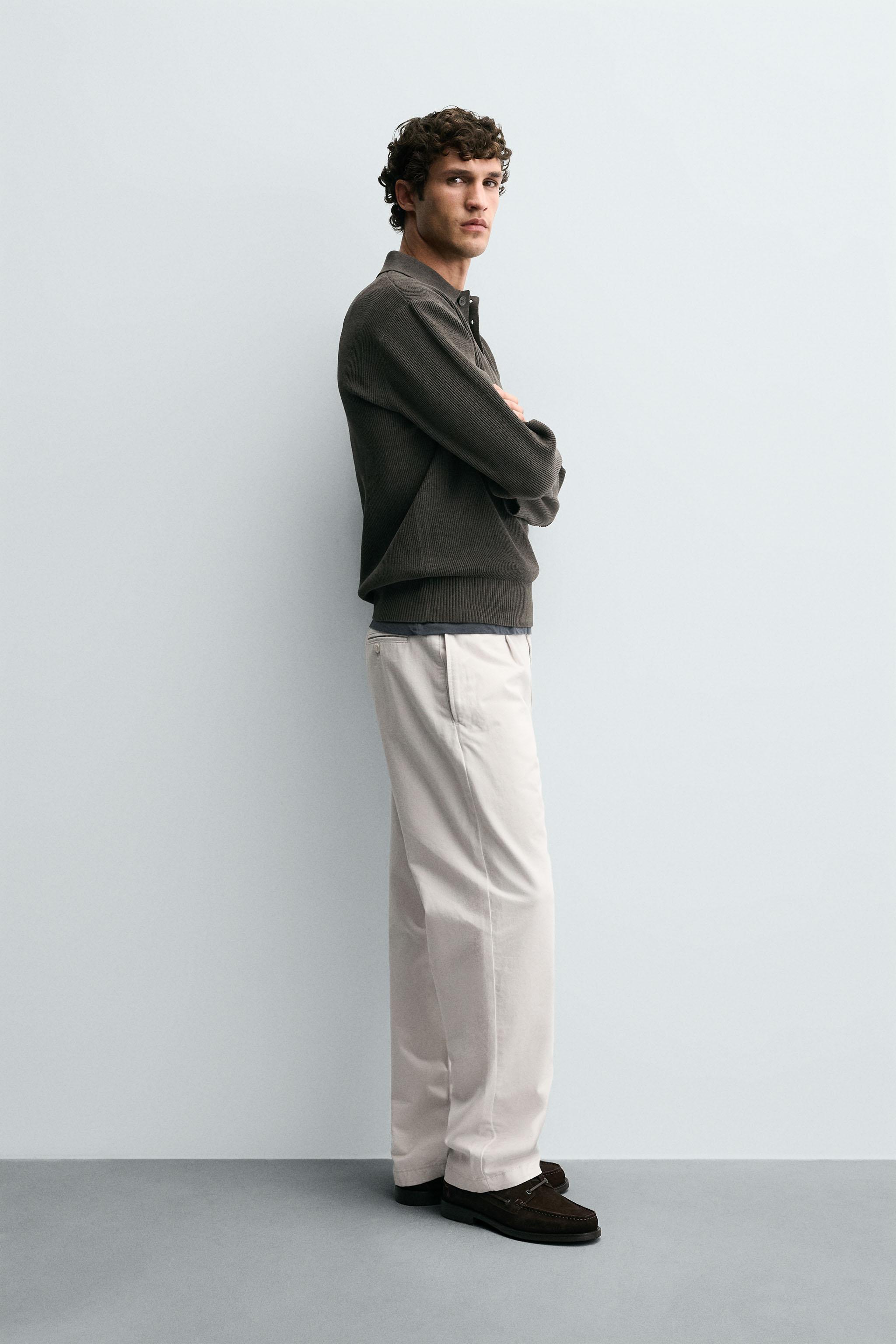 Zara CHENILLE KNIT POLO SHIRT - thumbnail 4 of 8