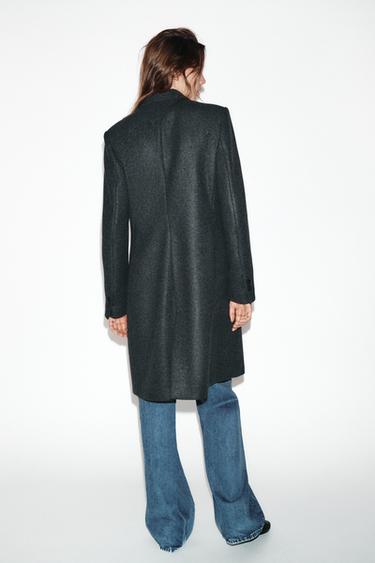 SOFT SHOULDER PAD COAT - Grey marl by Zara - Image 5