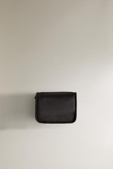 TROUSSE DE TOILETTE SATIN MOYENNE - Marron chocolat de Zara - Image 3