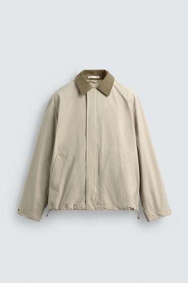 JAKET TEKNIS KERAH KONTRAS - Es dari Zara