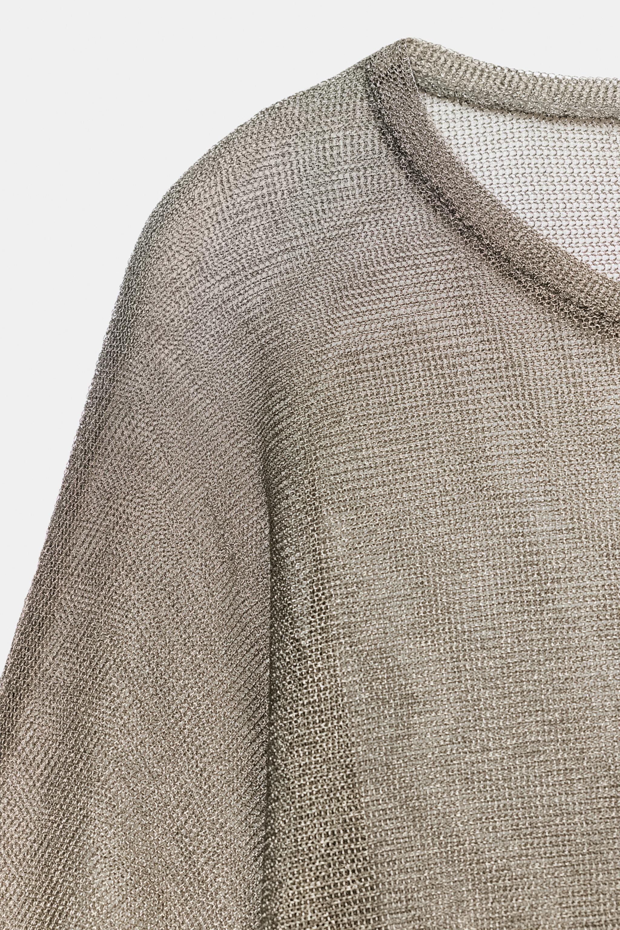 METALLIC THREAD TOP