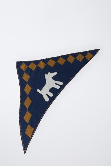 HORSE KNIT BANDANA - Blue by Zara - Image 1