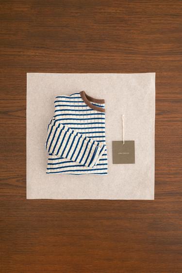 ZARA TIMELESS - PIJAMA DETALLE VIVOS RAYAS - Azul de Zara - Imagen 0