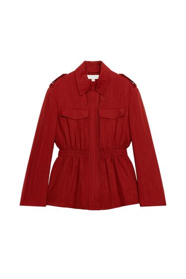 SHOULDER PAD SAFARI JACKET - Reddish by Zara