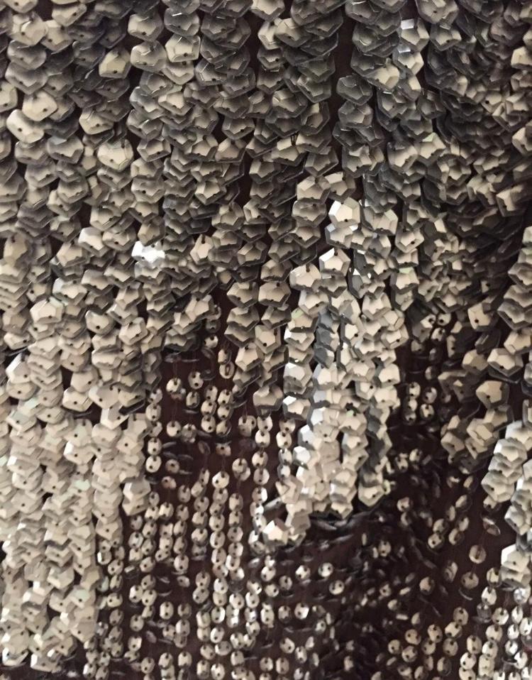 ZARA SEQUIN KHAKI BROWN MINI DRESS - Image 3