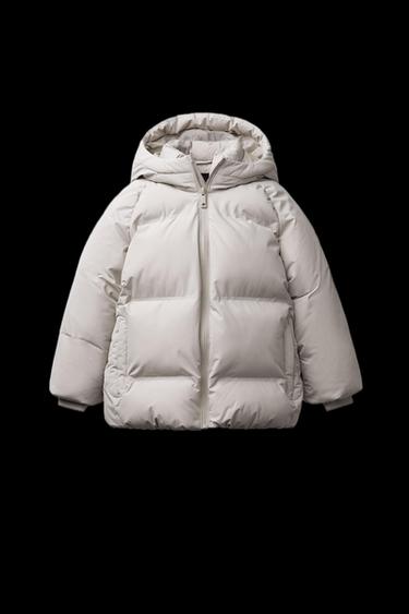 Zara WATER REPELLENT STICKER COAT - Ice - Image 0