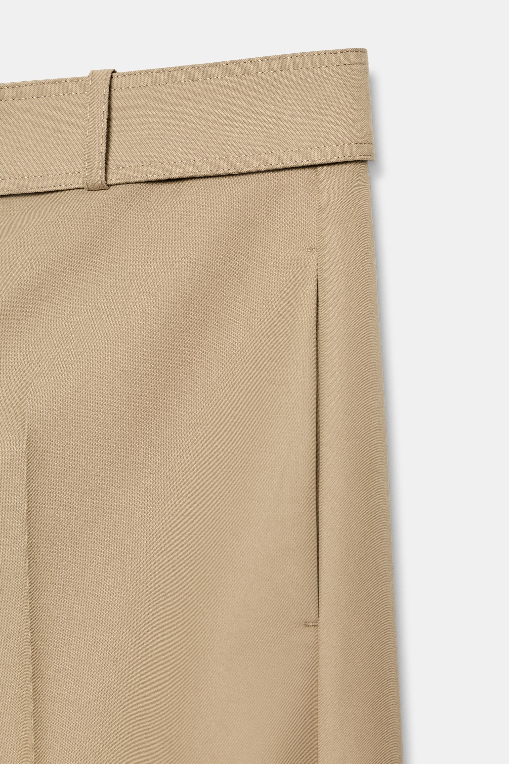 ZW COLLECTION BELTED PLEATED PANTS