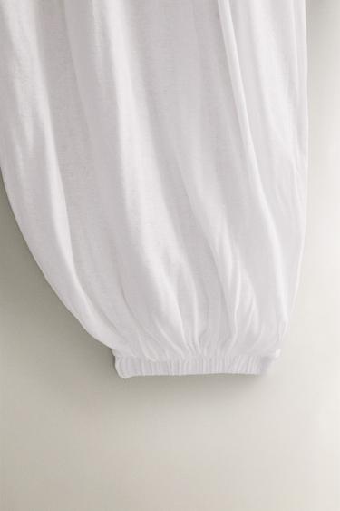 COTTON TROUSERS - White by Zara - Image 3