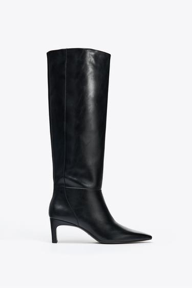 KITTEN HEEL BOOTS - Black by Zara