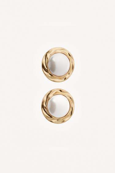 BOUCLES D'OREILLES MAXI PERLE WILLY CHAVARRIA X ZARA - Doré de Zara - Image 2