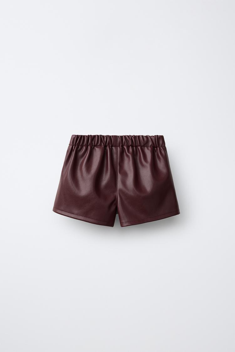 Falda bermuda efecto piel