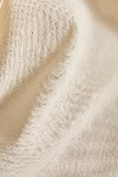 CHRISTMAS NAPKIN WITH FLORAL EMBROIDERY - Ecru by Zara - Image 3