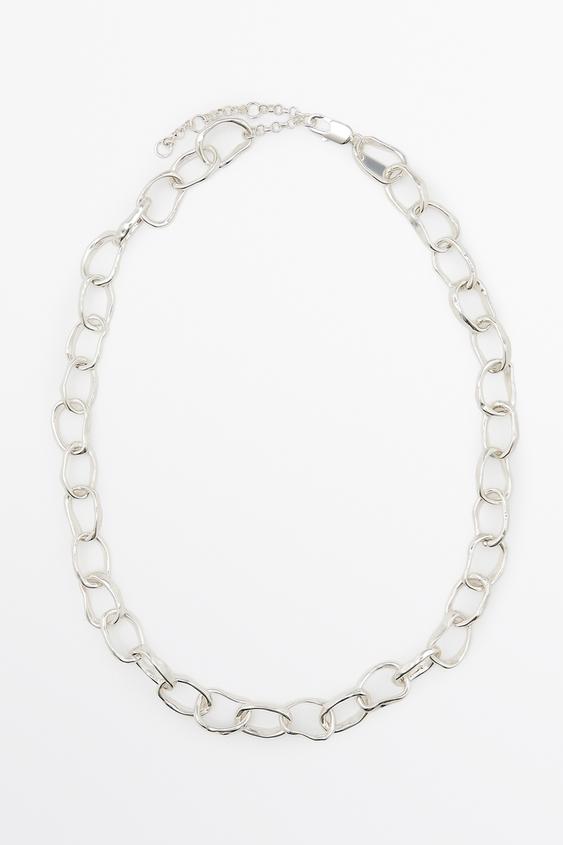 Zara Fluid link necklace - Silver - Image 0