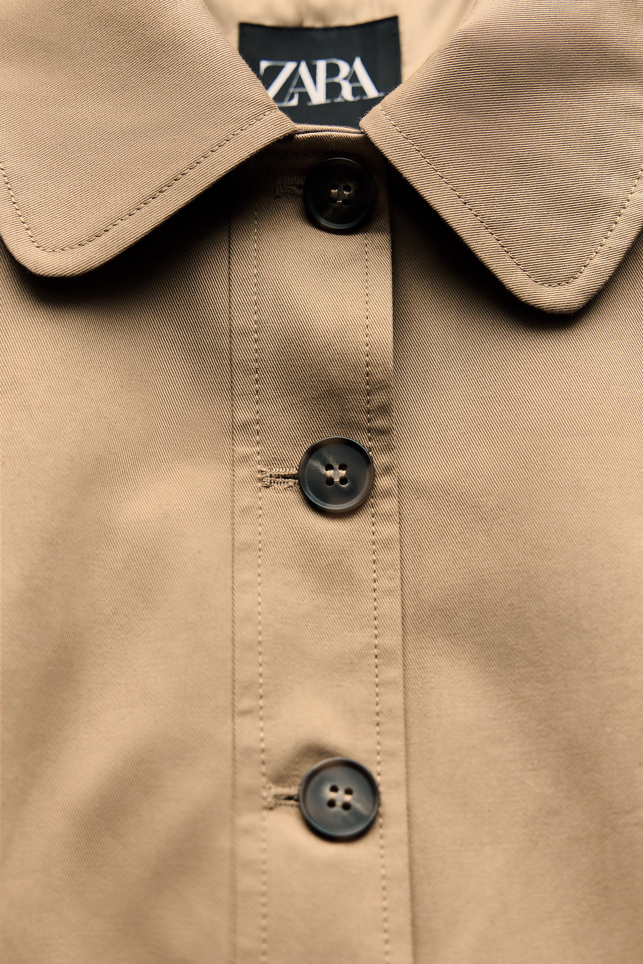 ★ZARA★シャツ風ショートトレンチコート シャツ風ショートトレンチコート - タバコ | ZARA Japan / 日本