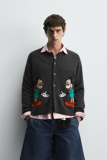 MICKEY MOUSE WOOL CARDIGAN HARRY LAMBERT FOR ZARA X DISNEY - Charcoal by Zara