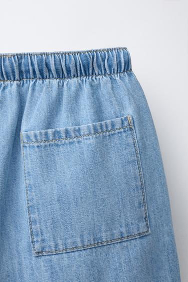 DENIM BERMUDA SHORTS WITH BUTTONS - Light blue by Zara - Image 3