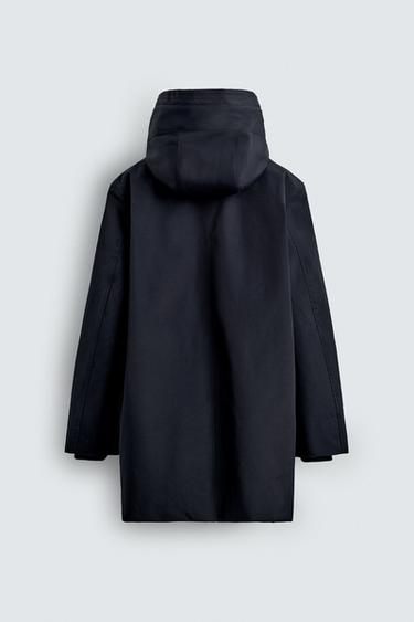 WATER-REPELLENT DETACHABLE TECHNICAL PARKA - Navy blue by Zara - Image 8