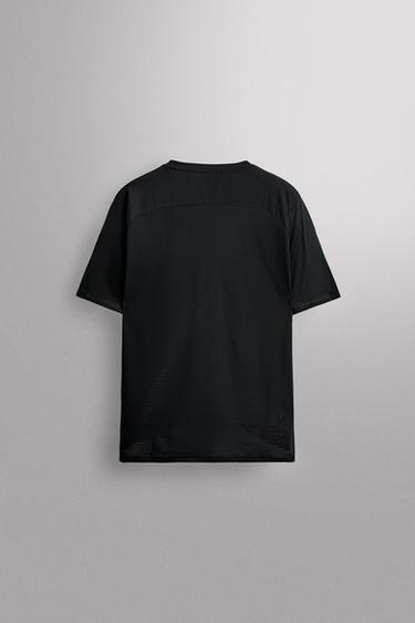 PERFORATED TECHNICAL T-SHIRT - Black by Zara - Image 8