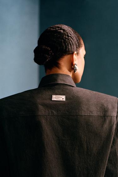 ROBE CHEMISE À ÉPAULETTES WILLY CHAVARRIA X ZARA - Noir de Zara - Image 2