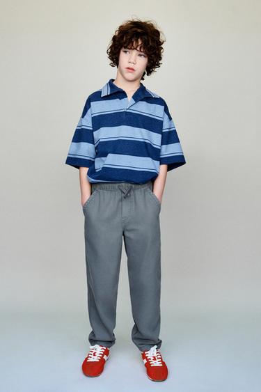 TWILL FLOWING STRAIGHT TROUSERS - Anthracite grey by Zara