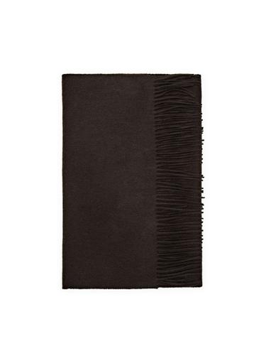 Zara 100% cashmere fringed scarf - Brown