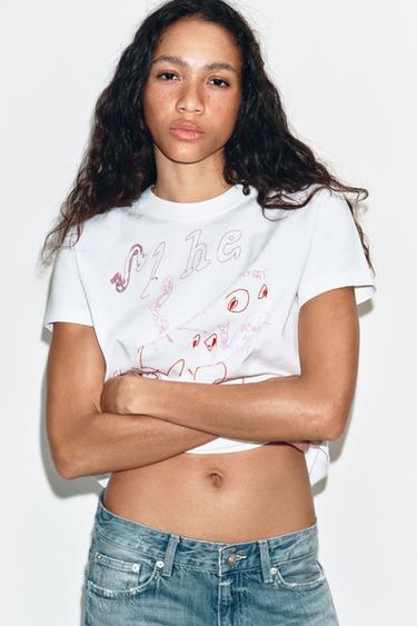 Zara PAULA GRENOUILLE T-SHIRT - White