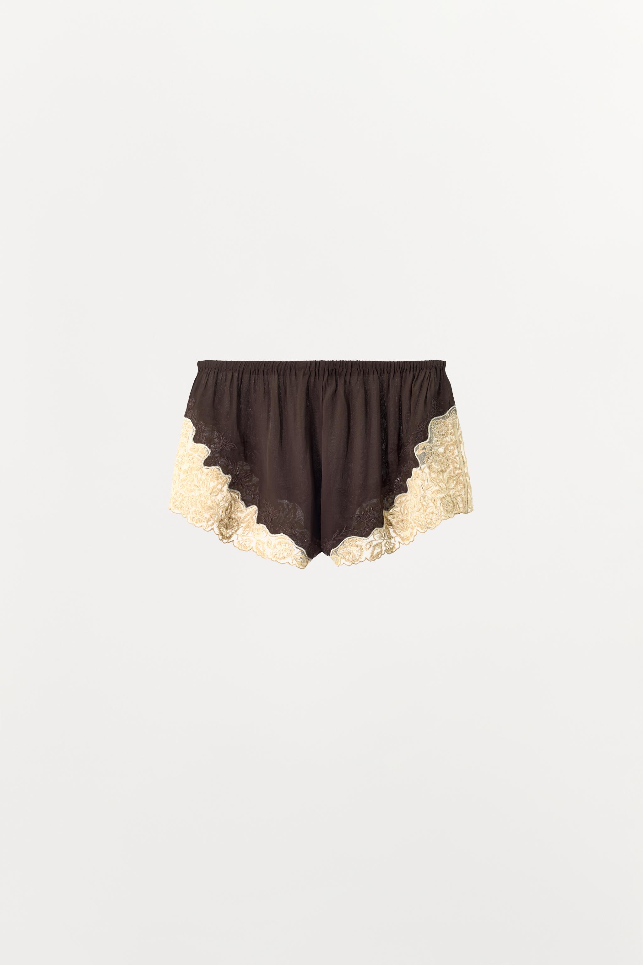 SHORT 100% VISCOSE DENTELLE ET FANTAISIE