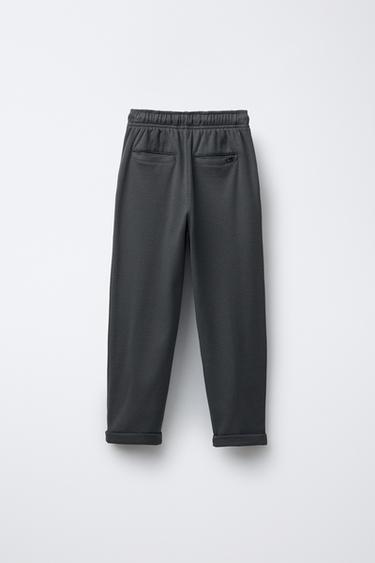 COMFORT FIT TROUSERS WITH ELASTIC WAIST - Grey by Zara