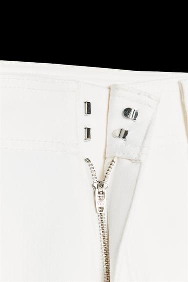 JEANS ZW COLLECTION WIDE LEG TIRO ALTO - Blanco roto de Zara